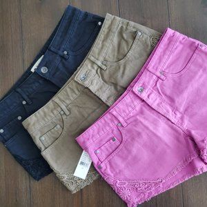 BUNDLE: Roxy Embroidered Jean Shorts (3-Pack)